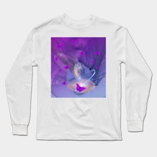 Vibrant butterflies in a fantasy world Long Sleeve T-Shirt